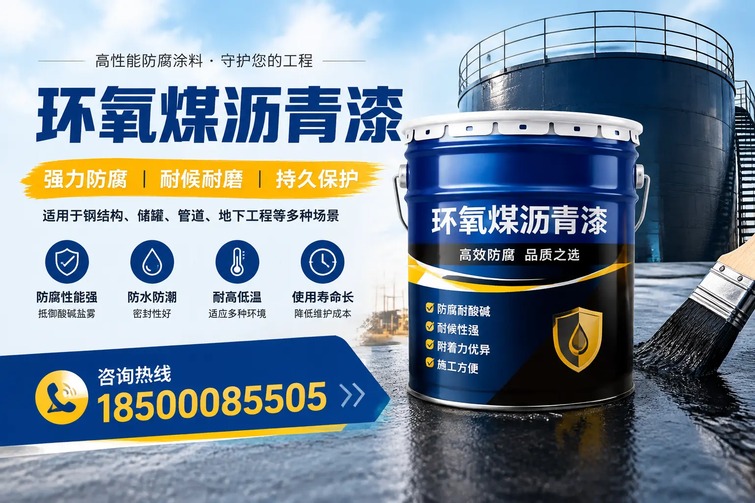环氧煤沥青漆在工业中的应用，新星企业的选择